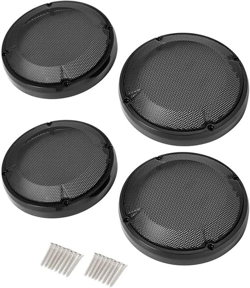 VPZMT 6.5 Inch Speaker Grill Cover for Saddlebag/Lids Lower Leg Vented Fairing for Harley Touring/Street Glide/Electra Glide/Road Glide/Road King/Ultra Limited 1983-2023 Models (Black), 4 PCS - Image 5